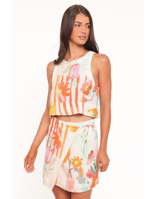 Petal & Pup - Siena Wrap Skirt - Blue Alfresco Floral