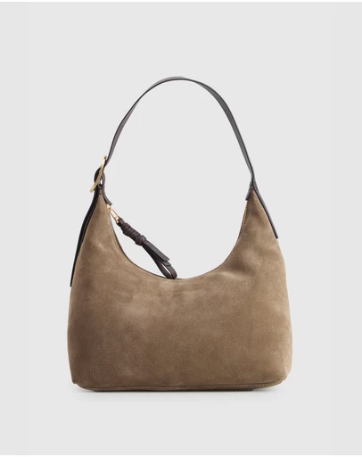 Evity - Malia Leather Suede Hobo Bag