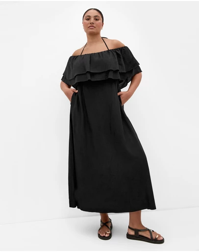 City Chic - Paradiso Off Shoulder Maxi Dress