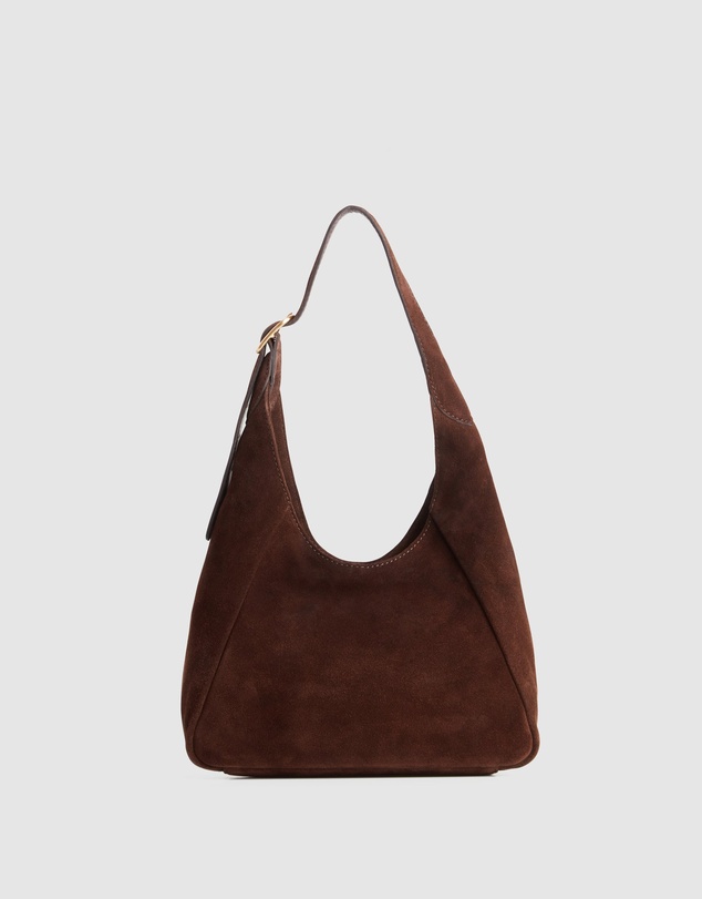 Evity - Alexa Leather Small Suede Hobo Bag
