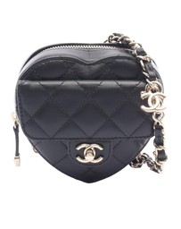 Pre-Loved by Azura Reborn - Pre-Loved CC Quilted Lambskin CC in Love heart Belt Bag