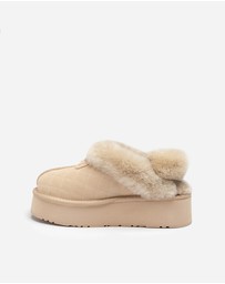 Ozwear Connection Uggs - Ugg Coquette Matelassé Logo Platform Slipper (Detachable Feature)