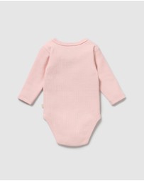 Wilson & Frenchy - Organic Rib Long Sleeved Bodysuit - Babies