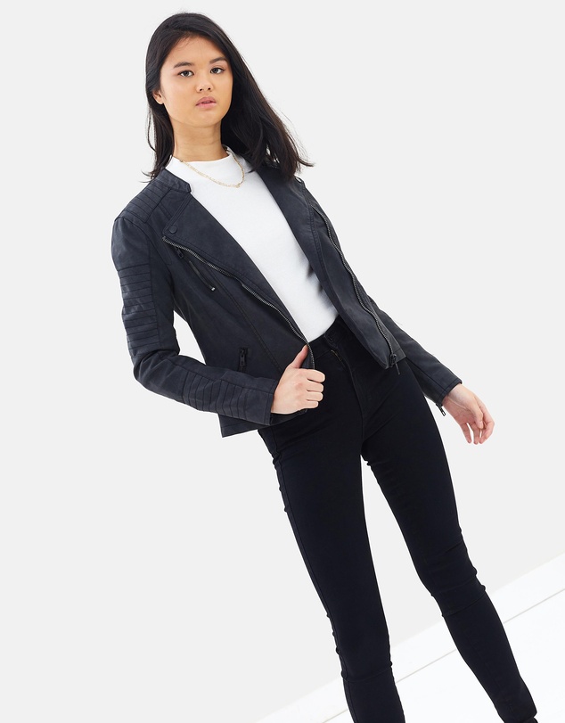 ONLY - Ava Faux Leather Biker Jacket