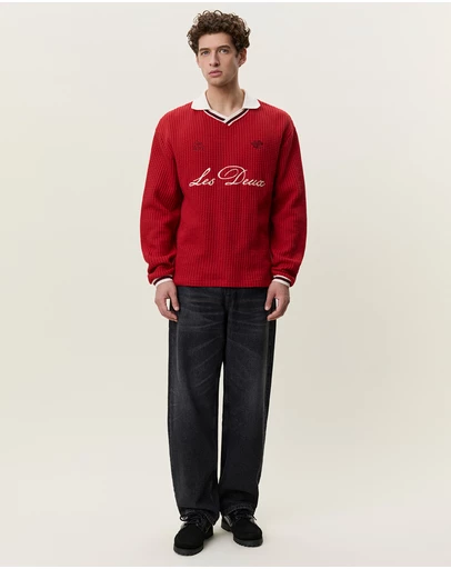 Les Deux - Waffle LS Football Jersey