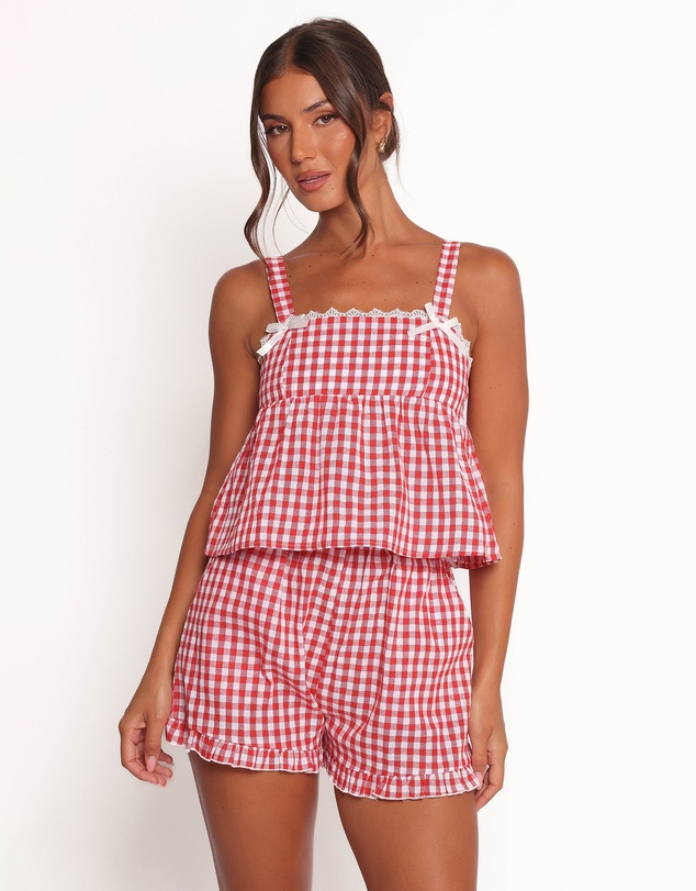 Petal & Pup - Isidore Gingham Short Set - Red
