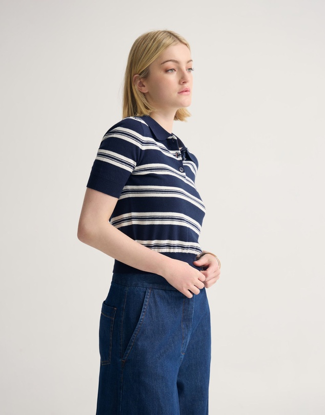Oxford - Camille Knitted Polo Striped