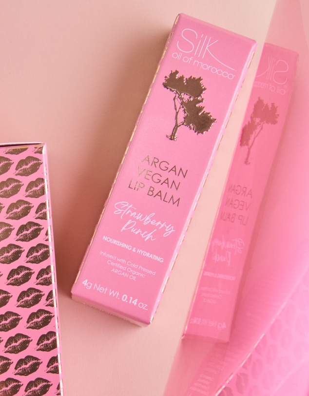 Silk Oil of Morocco - Argan Vegan Lip Balm - Strawberry Punch