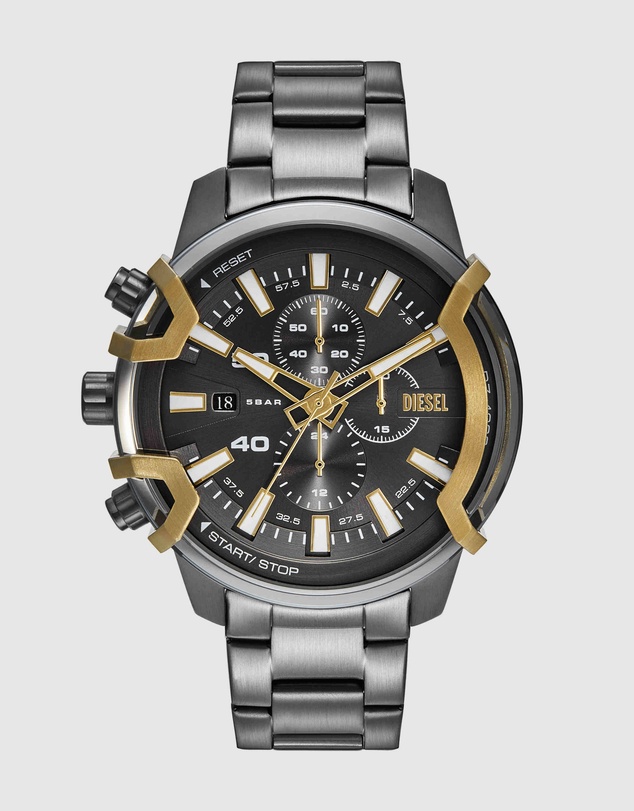 Diesel - Griffed Gun-Metal Chronograph Watch