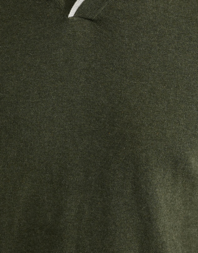 Oxford - Reiss Tipping Collar Long Sleeve Knit Polo