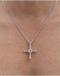 HOUSE OF SLANI - Silver Cross Necklace