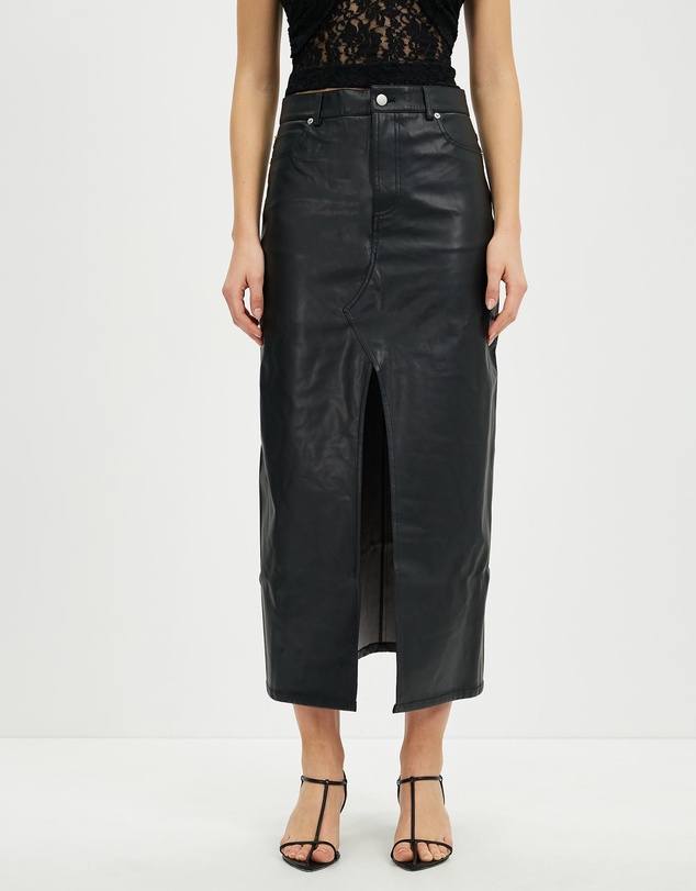 Third Form - Vagabond Polyurethane Jeans Skirt