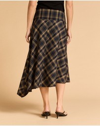 MVN - Wrap Plaid Skirt