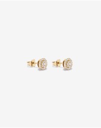 Michael Hill - 0.25 Carat TW Diamond Round Cluster Stud Earrings in 10kt Yellow Gold