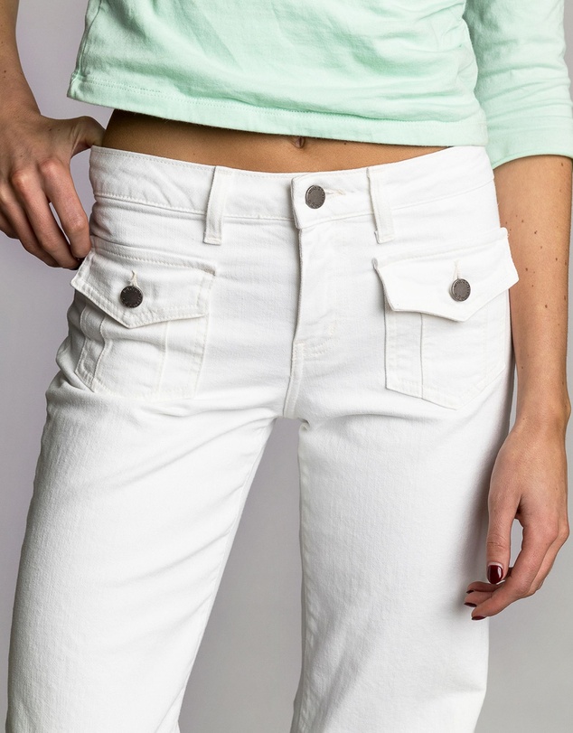 Love and Nostalgia - Patch Pocket Bob Jean - White