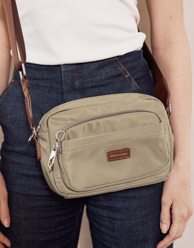 Pierre Cardin - Pierre Cardin RFID Anti-Theft Nylon Crossbody Bag