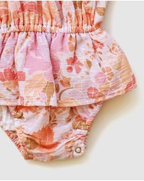 WITH LOVE FOR KIDS - Cotton Muslin Ruffle Playsuit - Babies