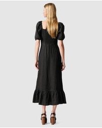 & Other Stories - Puff Sleeve Linen Midi Dress