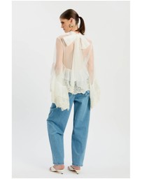 Bardot - Anyssa Lace Edge Ruffle Blouse