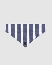 Mog & Bone - Dog Bandana - Charcoal Hamptons Stripe