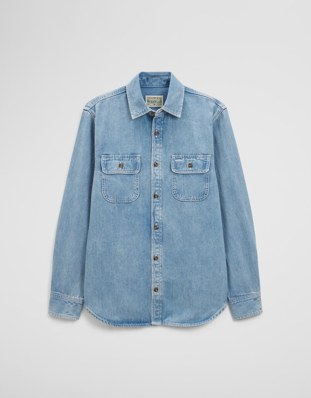 Country Road - Long Sleeve Regular Workwear Denim Over-shirt