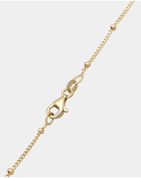 Elli Jewelry - Necklace Oragnic Drop Crystal 925 Sterling Silver Gold-Plated
