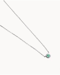 Kirstin Ash - Petite Birthstone Necklace May Emerald