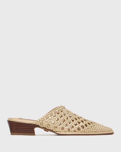 Betts - Dory Woven Low Heel Mule Shoes