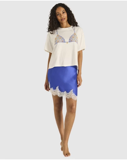 Tigerlily - White Azura Bikini Boxy Crop Tee