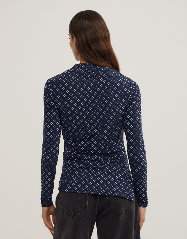 Witchery - Asymmetric Mesh Long Sleeve Top