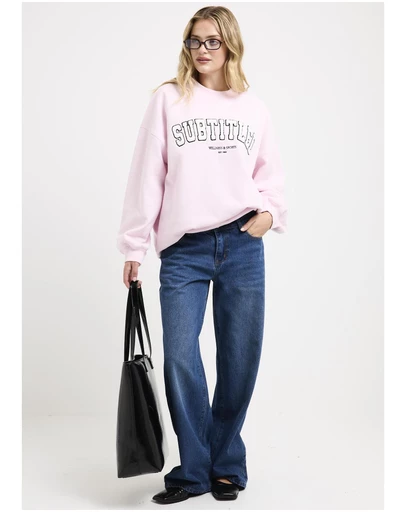 Subtitled - NYC Oversized Crew Neck Jumper