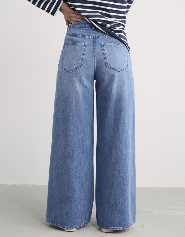 Seasalt - Seasalt Cornwall Blue Godrevy Wide Leg Jean