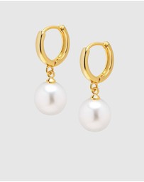 Nialaya Jewellery - Men's Pearl Drop Earrings