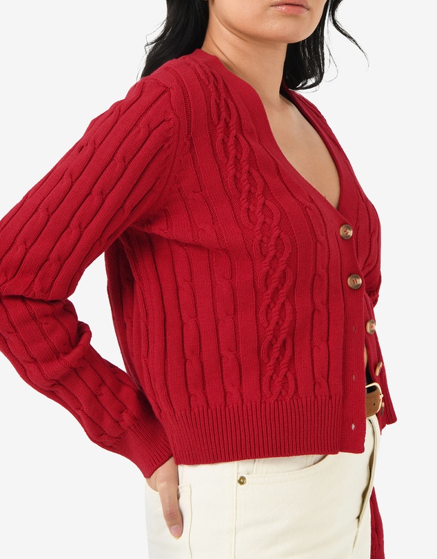 Forcast - Rhodes Cable Knit Cardigan