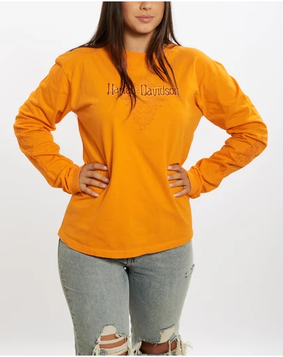 Vintage by The Real Deal - Pre Loved - Vintage Harley Davidson 'Baltimore, MD' Long Sleeve Tee