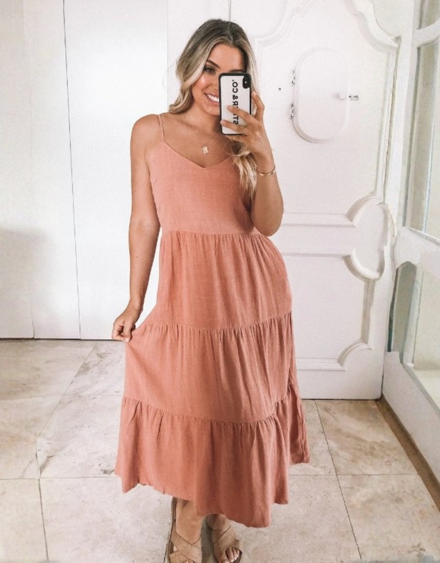 Esther & Co - Sonya Dress - Rust