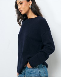 AERE - Renia Wool Boat Neck Jumper