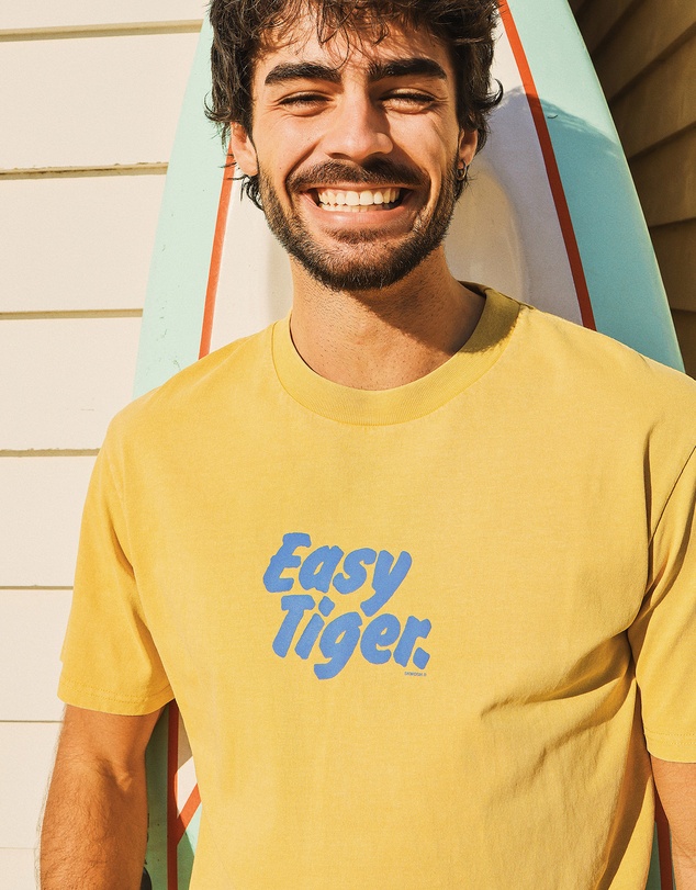 Skwosh - Easy Tiger Slang Tee in Mustard