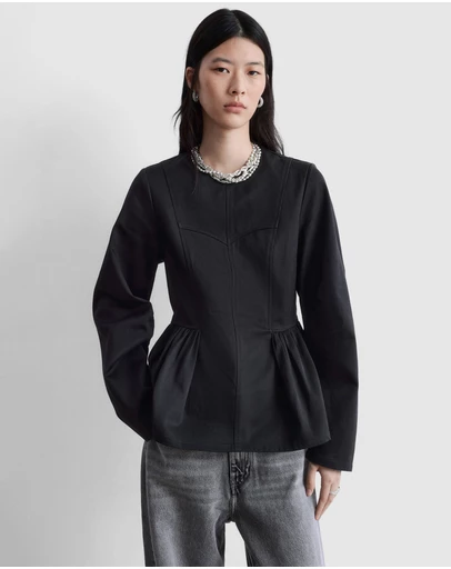 & Other Stories - Cotton Peplum Top