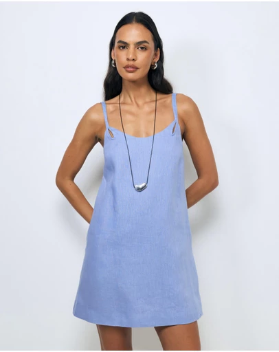 AERE - Haisley Linen Mini Dress
