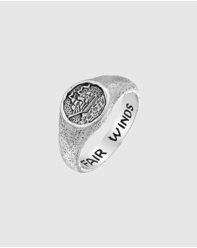 Haze & Glory - ICONIC EXCLUSIVE - Fair Winds Signet Ring in 925 Silver