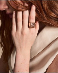 Fossil - Raquel Ring Rose Gold Tone Analogue Watch
