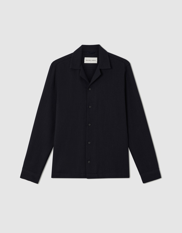 Frescobol Carioca - Safra Wool Knitted Camp Collar LS Shirt
