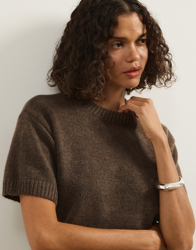 Atmos&Here - Ayla Knitted Boxy T-Shirt