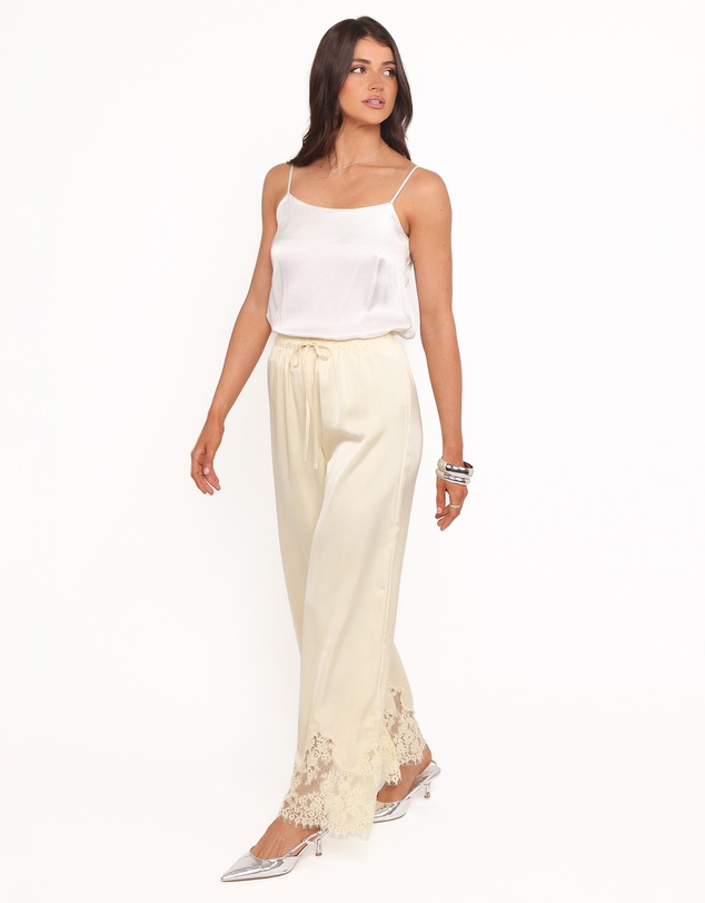 Petal & Pup - Viola Drawstring Wide Leg Pant - Yellow