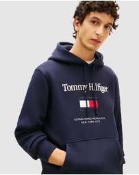 Tommy Hilfiger - Logo Embroidery Flex Fleece Hoodie