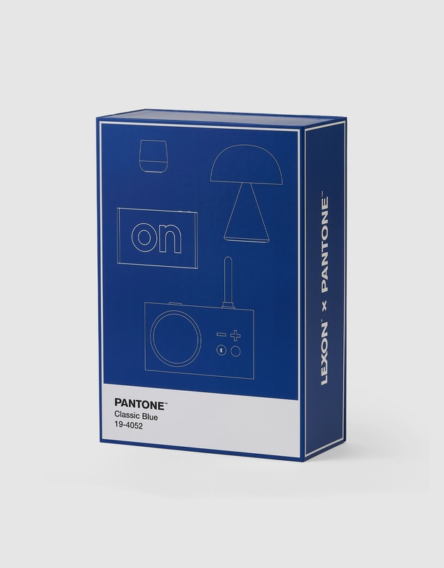Lexon - Lexon GIFT Set PANTONE - Includes Mino+ Mini Speaker, Flip Classic Clock, Mina M Lamp, Thykho 3 Speaker - Classic Blue