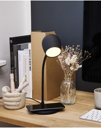 Kreafunk - Kreafunk Ellie Lamp W/ Qi Charger And Bluetooth Speaker - Black