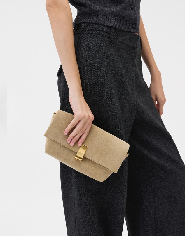 Oroton - Etta Medium Suede Clutch