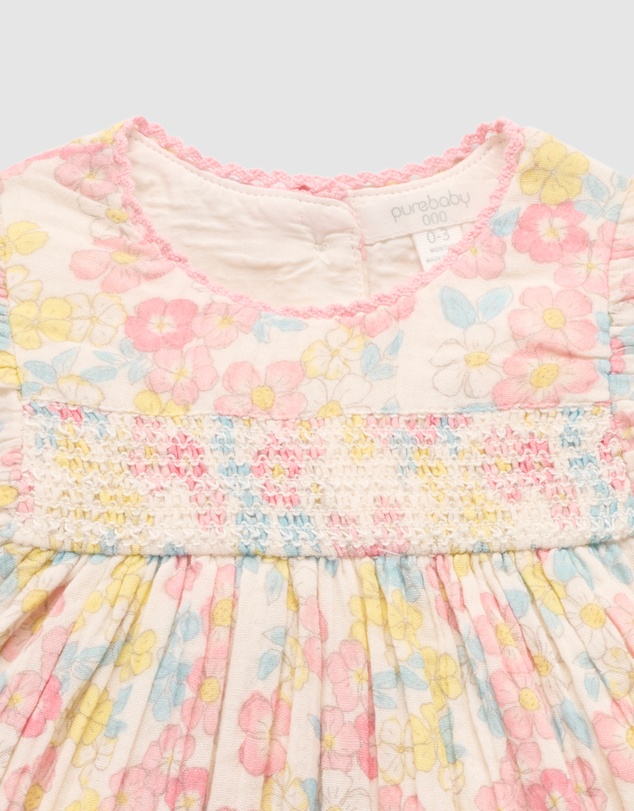 Purebaby - Smocked Dress-Kids-Babies